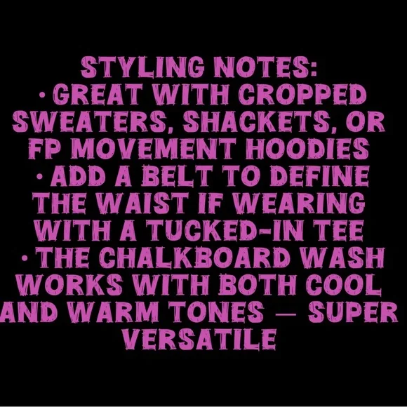 FREE PEOPLE WE THE FREE palmer cuffed jeans in chalkboard NWT 29 - Picture 15 of 17